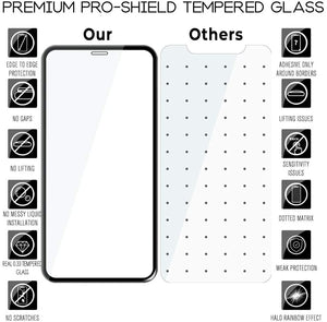 iPhone XR Screen Protector Glass Full Cover ProShield Edition [2 Pack]
