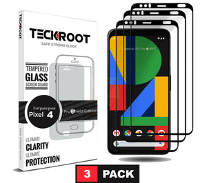 Pixel 4 Tempered Glass Screen Protector ProShield Edition [3 Pack]