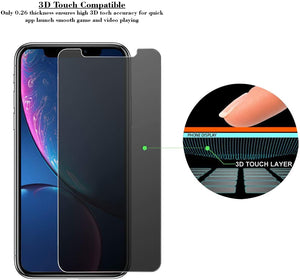 iPhone XR Privacy Tempered Glass Screen Protector ProShield Edition [2 Pack]
