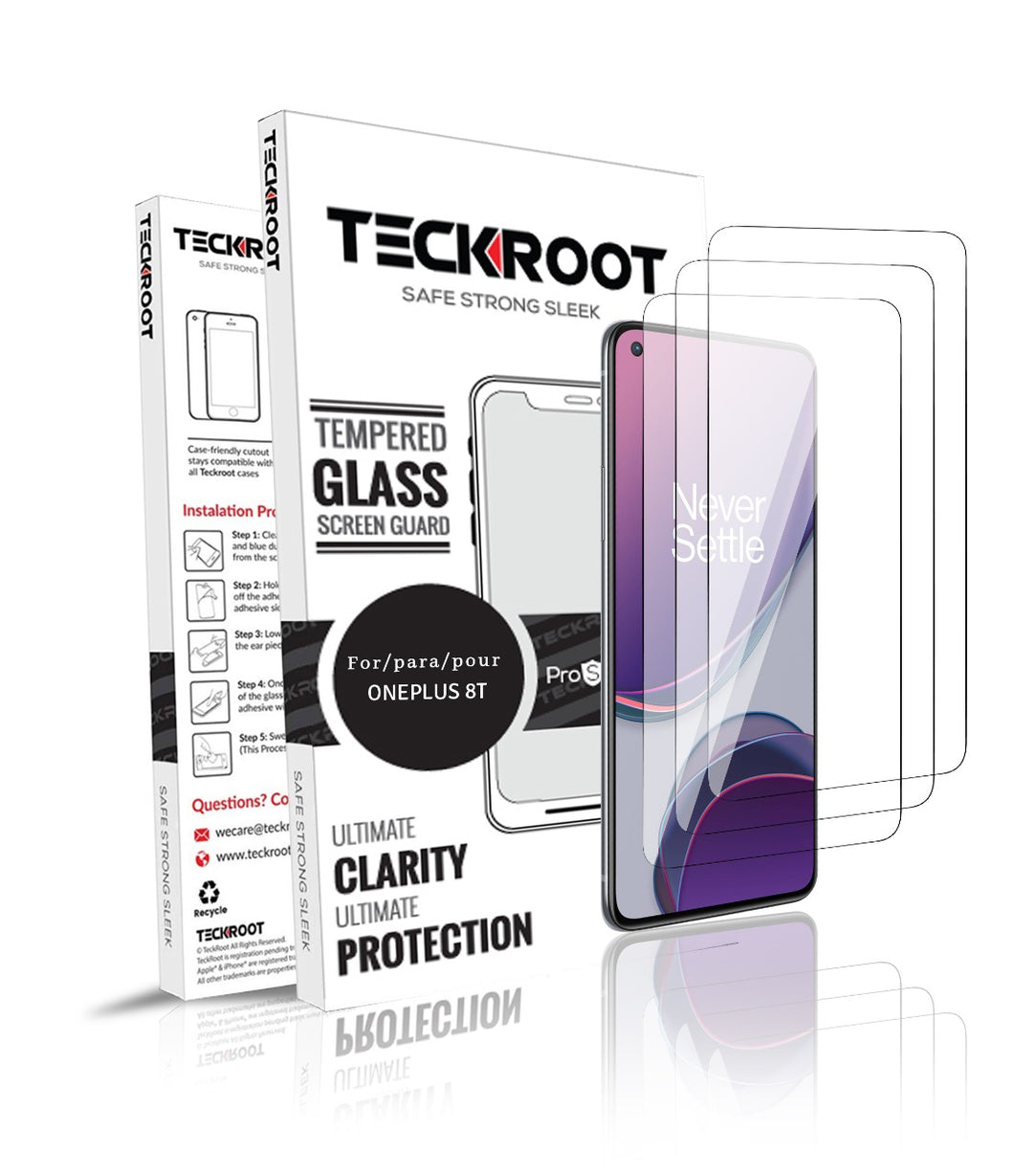 OnePlus 8T Tempered Glass Screen Protector ProShield Edition [3 pack]