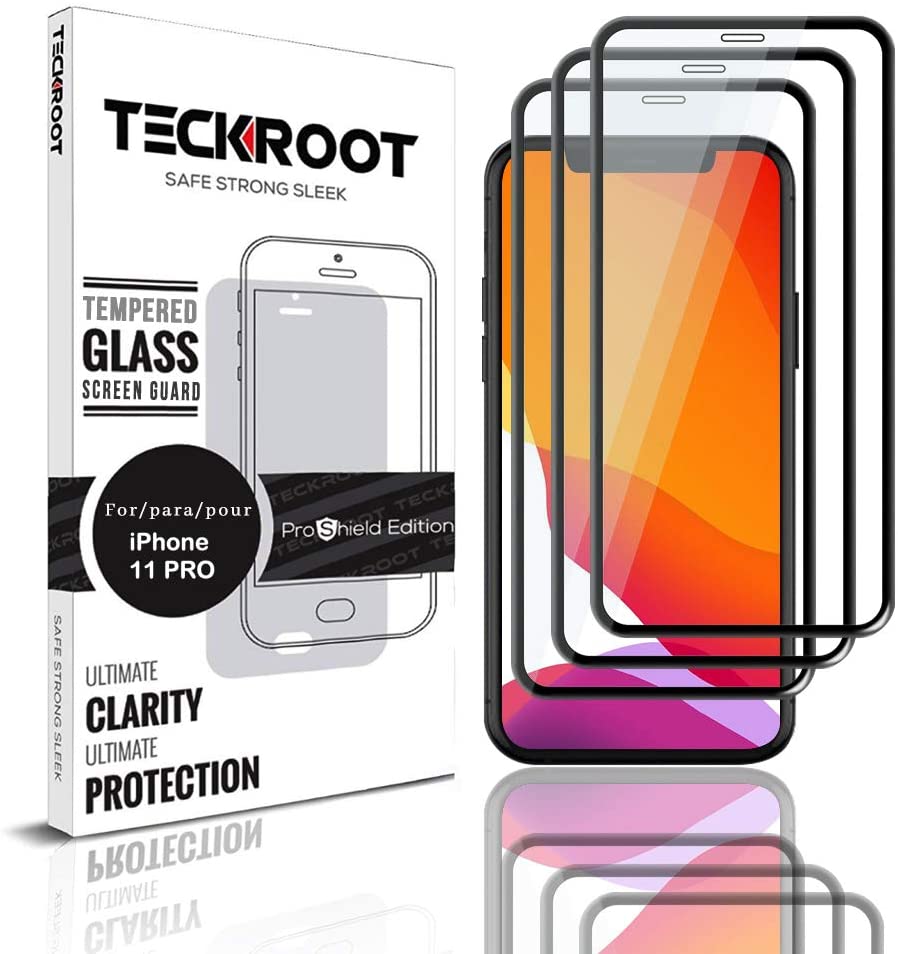 iPhone 11 Pro Screen Protector Glass Full Cover ProShield Edition [2 Pack]