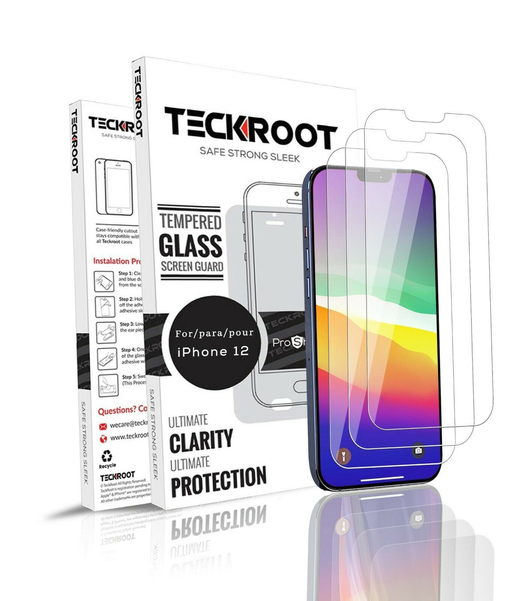 iPhone 12 Tempered Glass Screen Protector ProShield Edition [ 3 pack ]